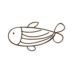 silhouette fish animal marine design vector illustration