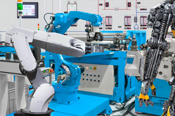Human robot control automatic robotic hand machine tool factory
