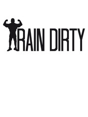 Silhouette posen train dirty weight lifting logo cool stamp color muscles strong dumbbell weight training design