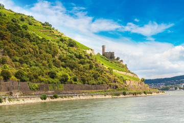 Fototapeta na wymiar Romantic castles in Rhine valley