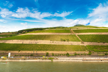 Romantic Rhine valley in Germany