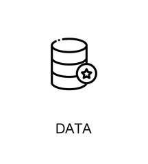 Data flat icon