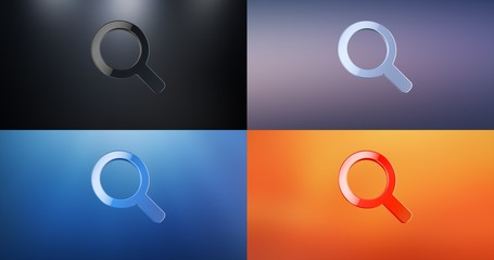 Search 3d Icon