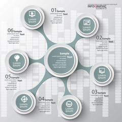 Fototapeta premium Abstract 3D Paper Infographics