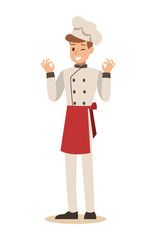 chef cooking in restaurant character design no.1