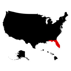 map of the U.S. state  Florida 