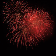 Red fireworks