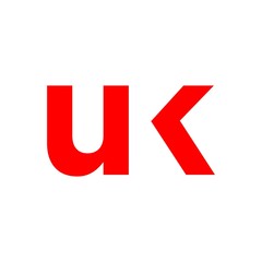 UK Letter Initial Logo Vector