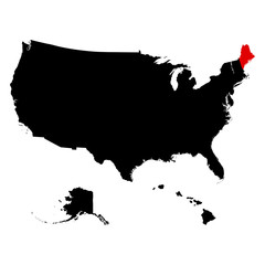 map of the U.S. state  Maine vector