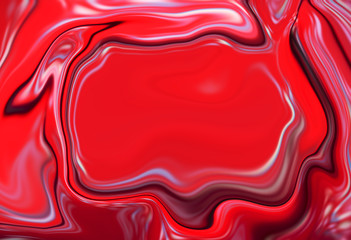 Marble abstract background. Mesh liquid surface digital illustration with red paint drips.