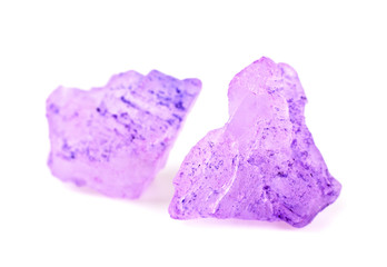 Close up of a sea salt crystals. Macro image, selective focus.