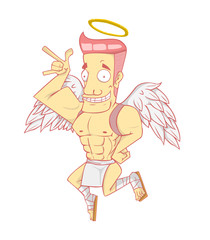 Cupid cartoon  vector and illustration. valentine day