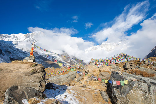 beautiful view on top of Annapurna Base Camp