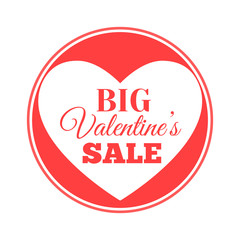 Valentines day sale offer. Vector illustration
