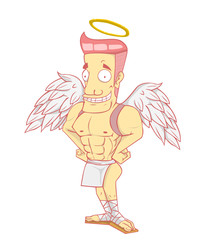 Cupid cartoon  vector and illustration. valentine day