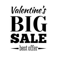 Valentines day sale offer. Vector illustration