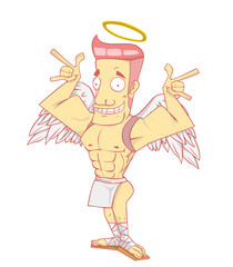 Cupid cartoon  vector and illustration. valentine day