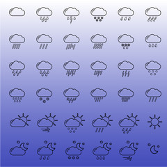 set with weather icons