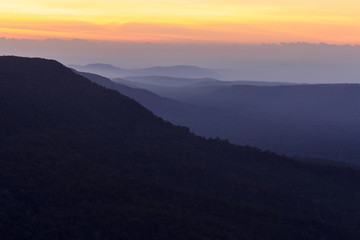 sunrise at the mountain in morning time