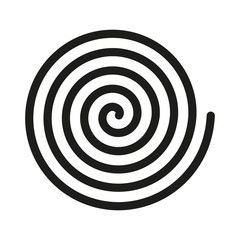 Spiral icon. Helix and scroll, gyre, curl, loop symbol. Flat design. Stock - Vector illustration