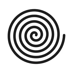 Foto op Canvas Spiral icon. Helix and scroll, gyre, curl, loop symbol. Flat design. Stock - Vector illustration © vladvm50