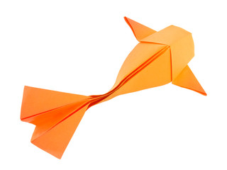 Orange fish of origami