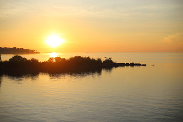 Sunset and sea in Thailand