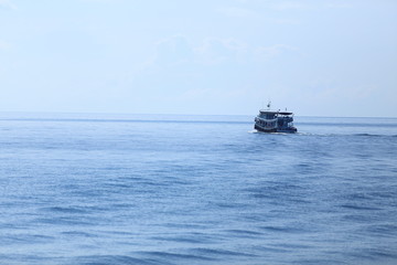 Fishing boats and sea