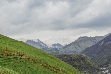 Caucasus Mountains view in Gudauri, Georgia