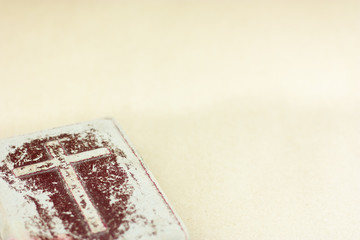 bible on brown background