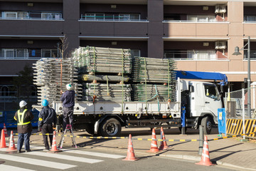 大規模修繕工事の撤収風景