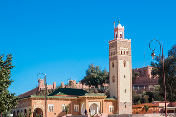 Fototapeta premium Mosque in city of Ouarzazate Morocco