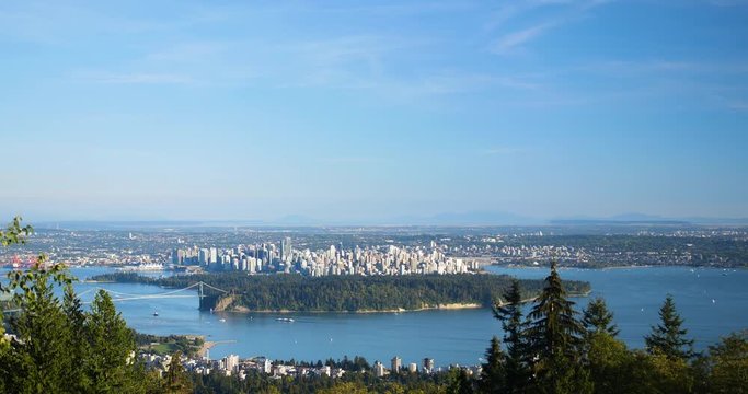 Stanley Park & Vancouver City, High Angle Wide Landscape of City