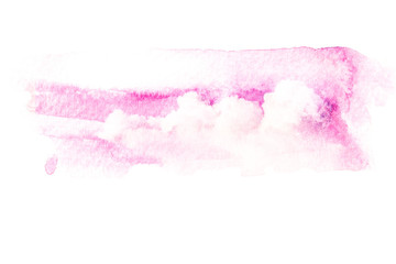Obraz na płótnie Canvas Watercolor illustration of sky with cloud.