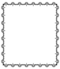 Black flower Page frame