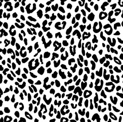 LEOPARD SEAMLESS PATTERN black and white