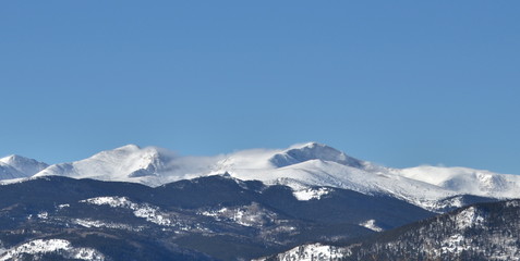 Fototapeta na wymiar Mt Evans at Winter Time