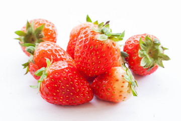 strawberry sweet red berry isolated on white background.