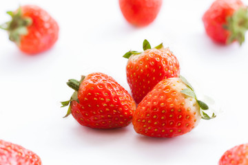 strawberry sweet red berry isolated on white background.