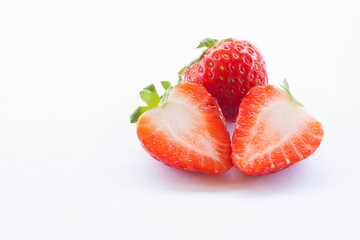 strawberry sweet red berry isolated on white background.