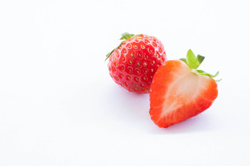 strawberry sweet red berry isolated on white background.