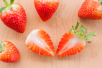 strawberry sweet red berry isolated on white background.