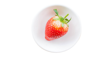 strawberry sweet red berry isolated on white background.