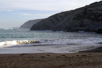 Fototapeta na wymiar Beach in Liencres, Santander, Spain.