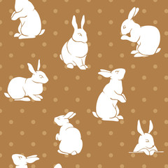 Rabbit pattern brown