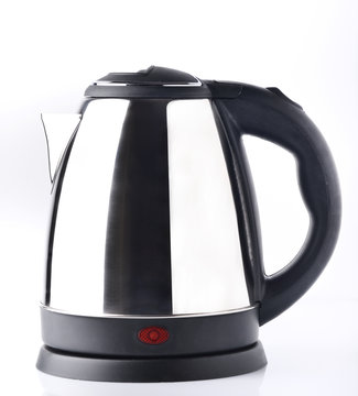 Side View of Electric Kettle on White Background
