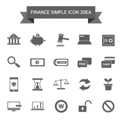 Banking Simple Icon Set