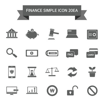 Banking Simple Icon Set