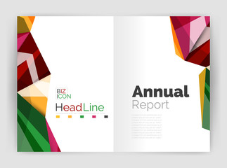 Unusual abstract corporate business brochure template