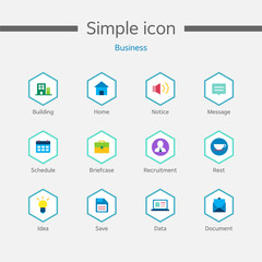 Business simple icon set